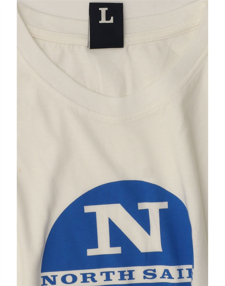 T-shirt grafica da uomo North Sails grande bianca