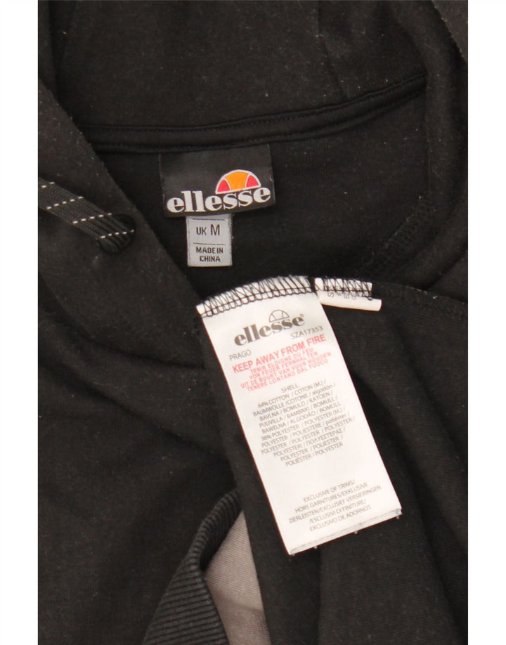 Felpa con cappuccio da uomo Ellesse, cotone color block medio nero