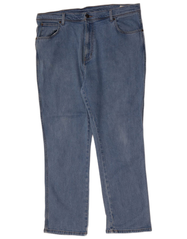 Jeans dritti da uomo Wrangler vestibilità regolare W40 L30 cotone blu