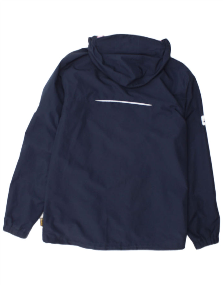 Giacca antipioggia con cappuccio per ragazze Jack Wolfskin 14-15 anni in poliestere blu navy