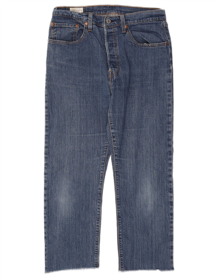 LEVI'S Womens 501 Straight Jeans W30 L23 Blue Cotton