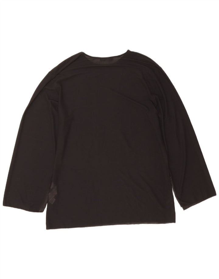 Top Zara da donna a maniche lunghe UK 14 poliestere nero medio