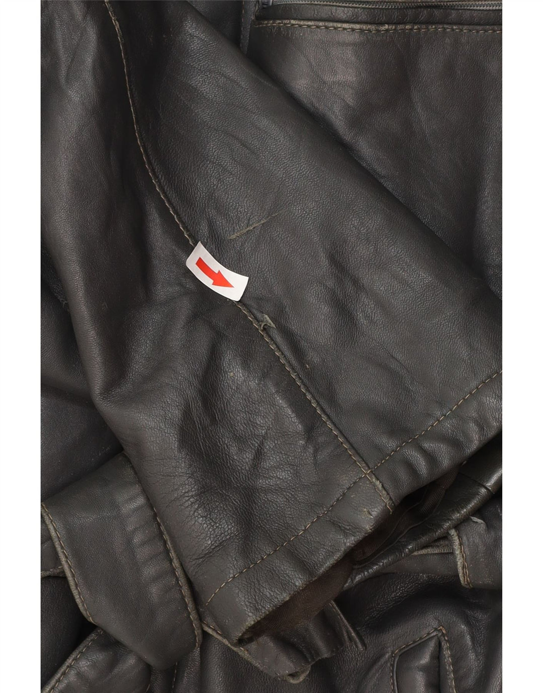 Giacca in pelle vintage da uomo IT 50 grande in pelle nera