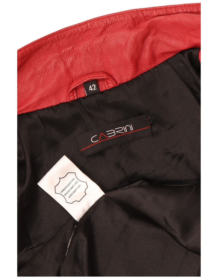 Giacca in Pelle Donna Cabrini IT 42 Pelle Rossa Media