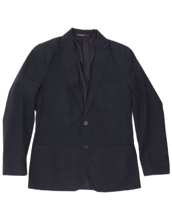 Giacca blazer a 2 bottoni Marks & Spencer da ragazzo 13-14 anni in poliestere blu navy