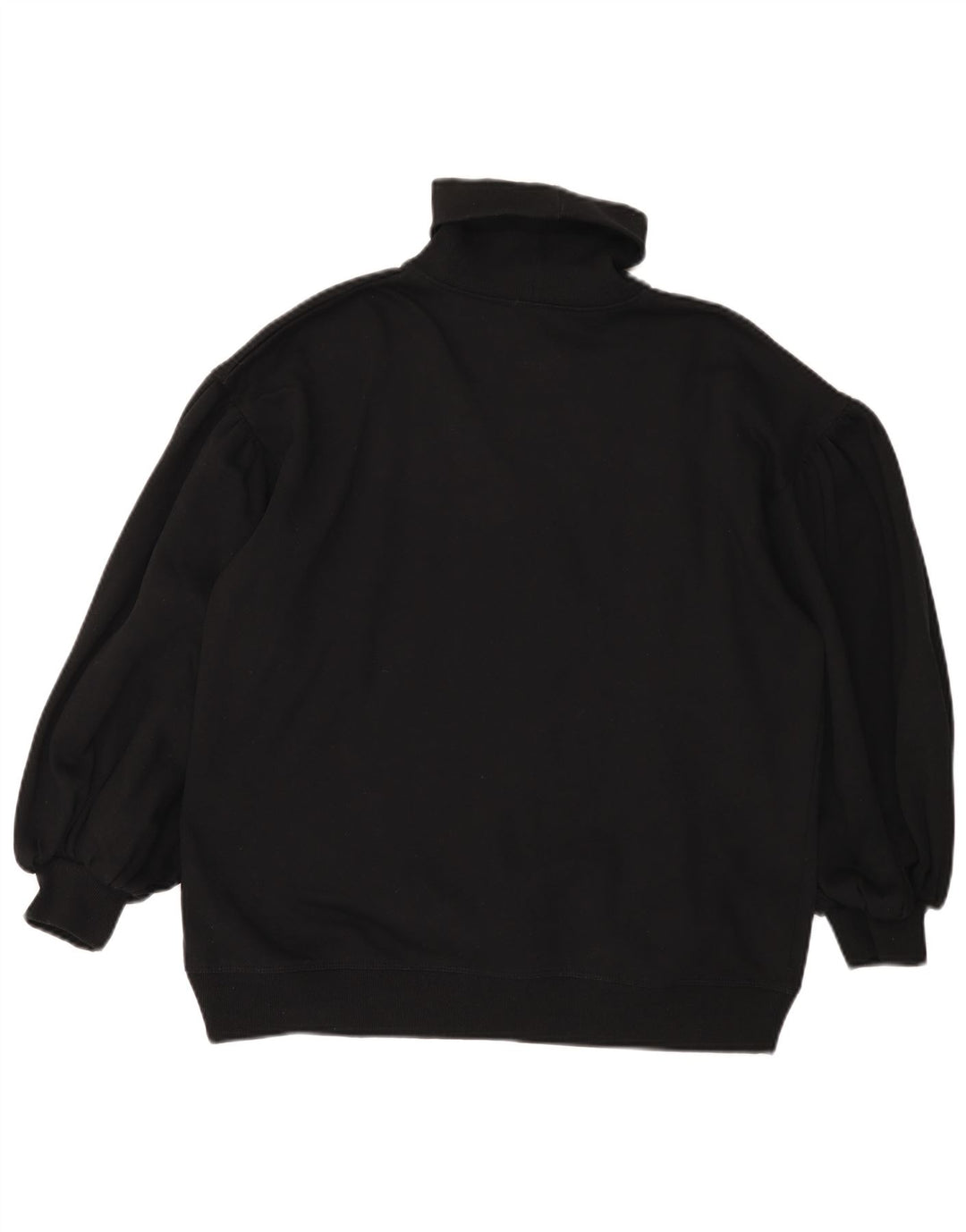 Maglione maglione collo alto da donna Zara UK 14 cotone nero medio