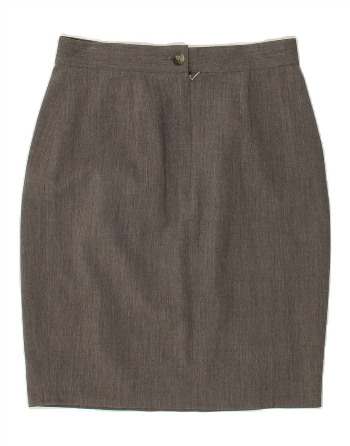 ICEBERG Womens High Waist Pencil Skirt IT 44 Medium W26 Grey Wool Vintage Iceberg and Second-Hand Iceberg from Messina Hembry 