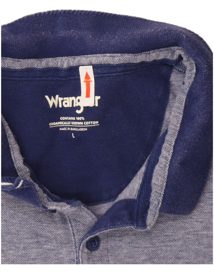 Polo da uomo Wrangler grande in cotone blu navy