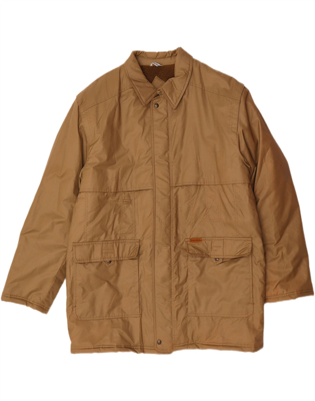 FACIBA Mens Windbreaker Jacket UK 44 2XL Khaki Cotton Vintage Faciba and Second-Hand Faciba from Messina Hembry 