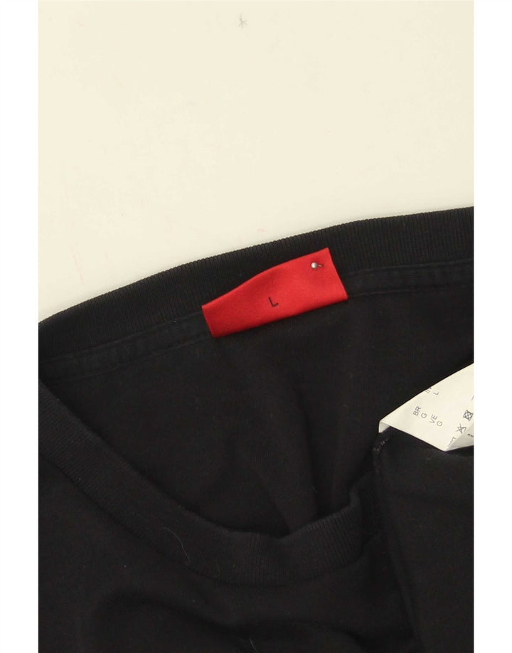 Hugo Boss Felpa grafica da uomo Maglione grande cotone nero