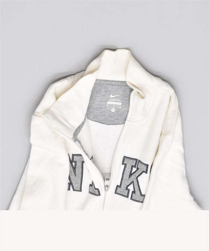 Giacca da tuta da donna NIKE UK 12 cotone bianco medio