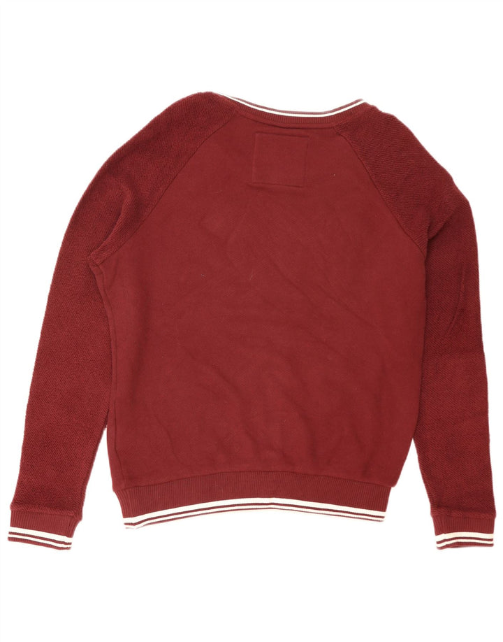 Felpa oversize con grafica da donna Superdry, maglione UK 14 grande marrone