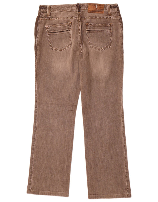 TRUSSARDI Womens Straight Jeans W28 L28 Brown Cotton