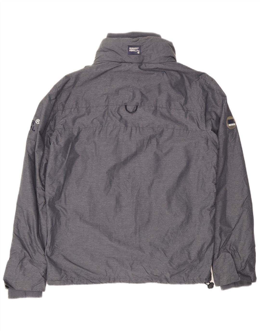 Giacca a vento grafica da uomo Superdry UK 42 XL poliestere grigio