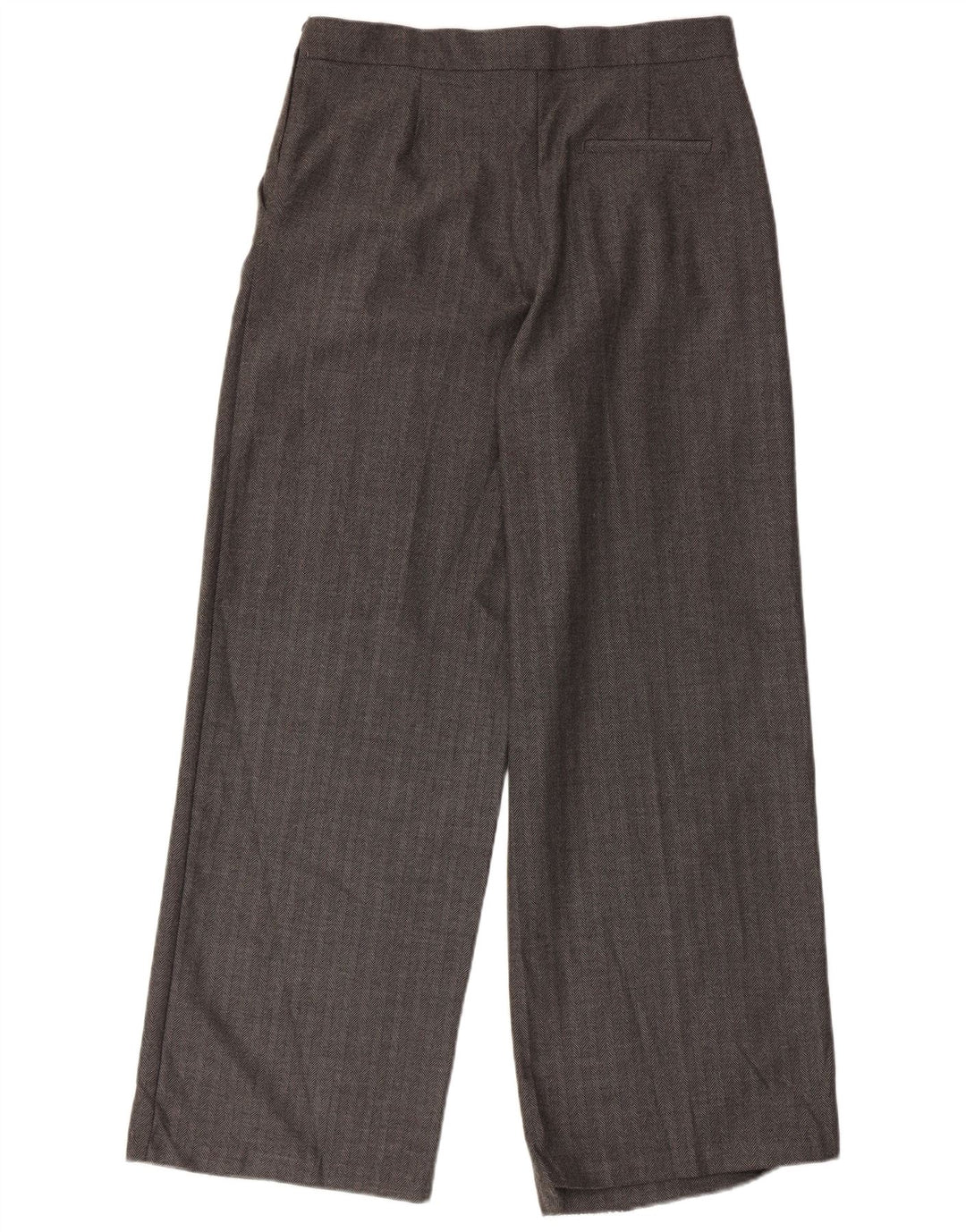 Pantaloni chino a gamba larga da donna Zara medi W28 L30 grigi a spina di pesce