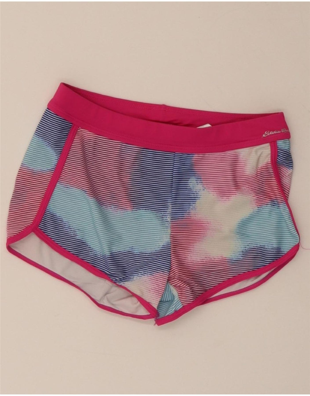 EDDIE BAUER Girls Sport Shorts 10-11 Years Medium Multicoloured Tie Dye Vintage Eddie Bauer and Second-Hand Eddie Bauer from Messina Hembry 