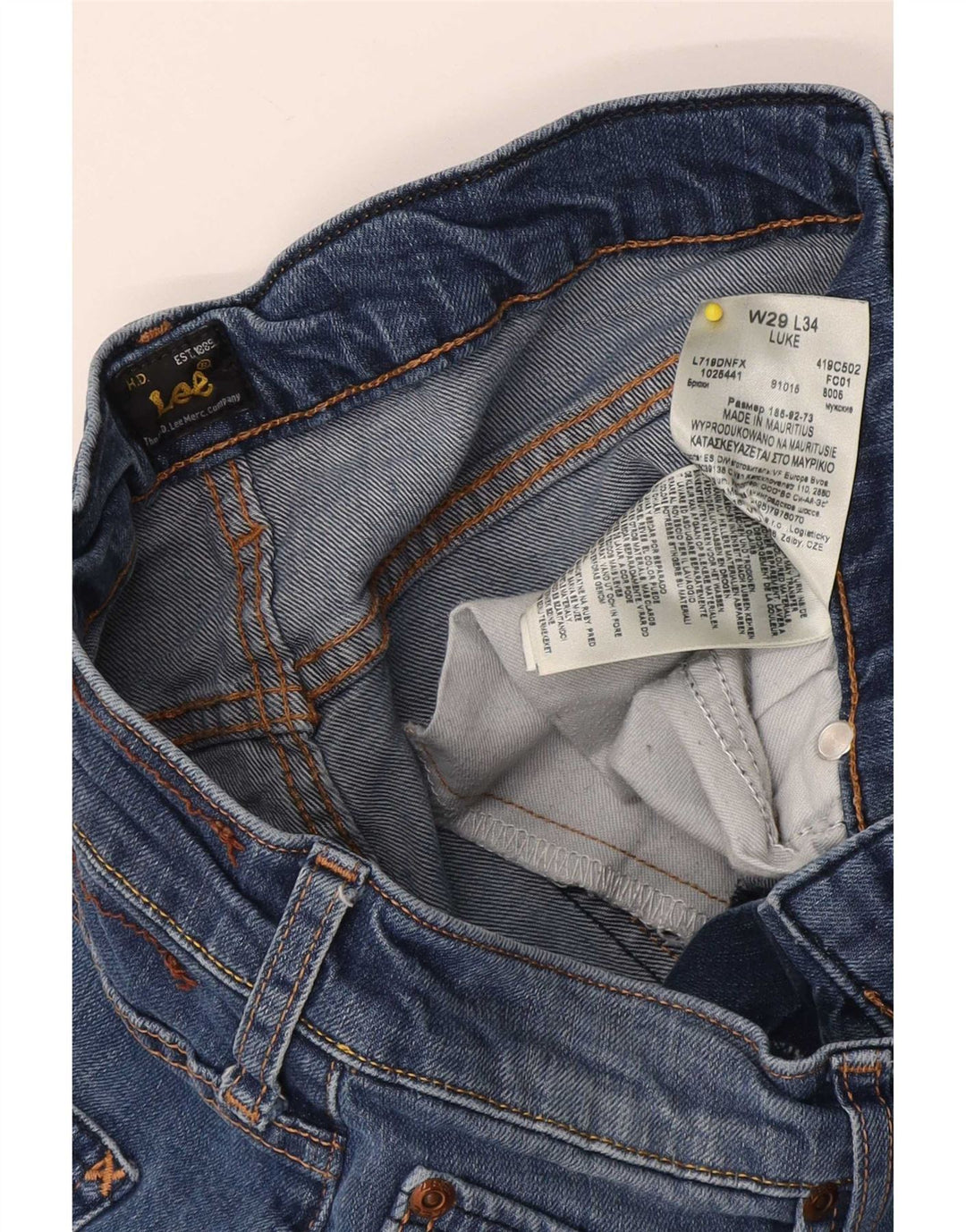 Jeans Lee Luke Slim da donna W29 L28 in cotone blu