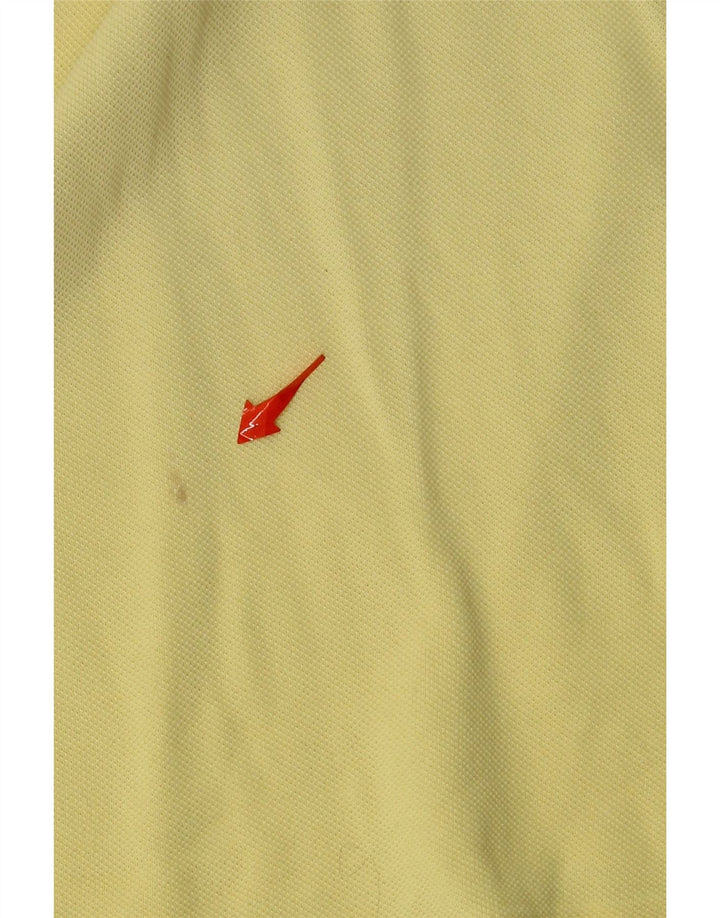 LACOSTE Mens Polo Shirt Size 4 Medium Yellow Cotton