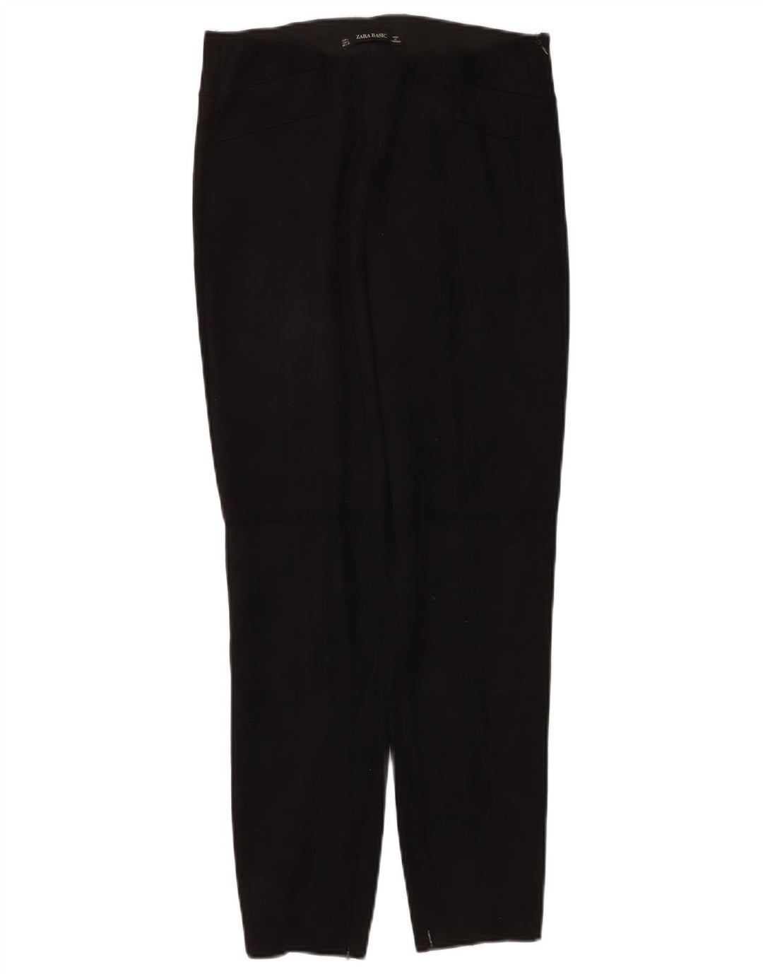 Pantaloni casual slim da donna Zara grandi W30 L27 poliestere nero