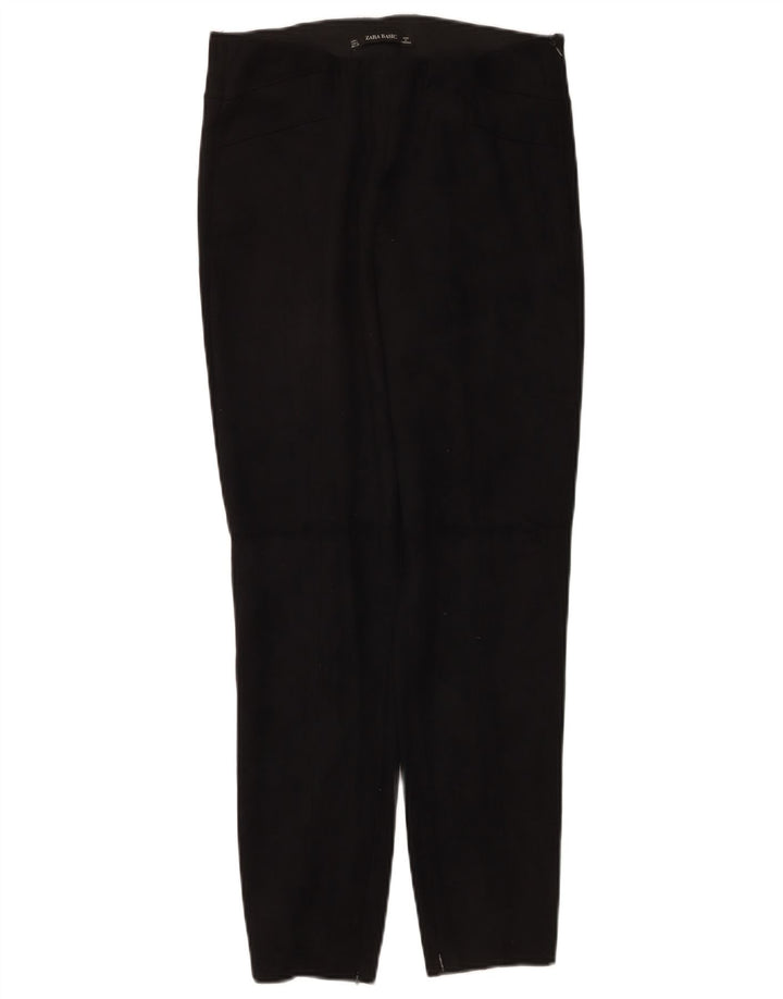 Pantaloni casual slim da donna Zara grandi W30 L27 poliestere nero