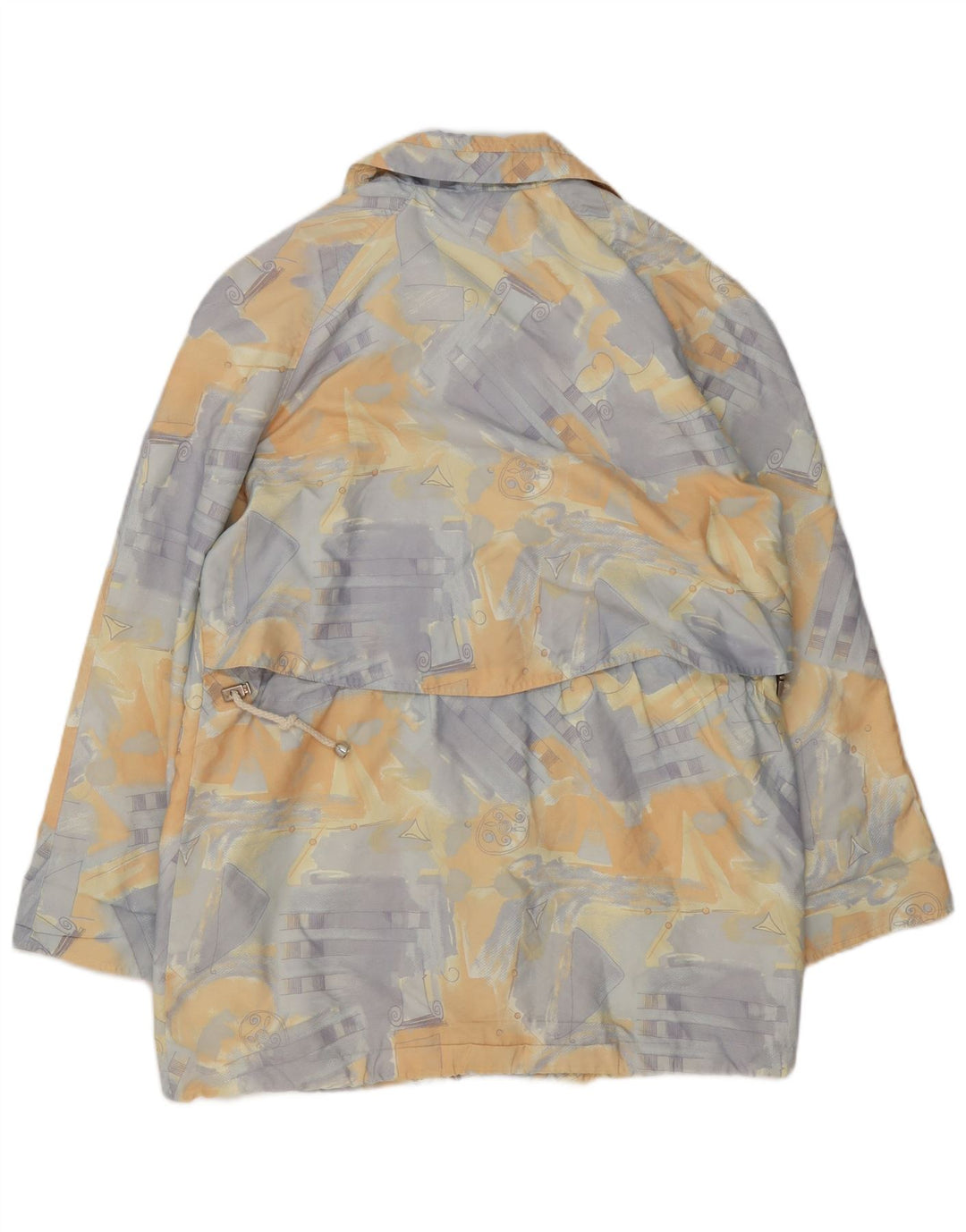 Cappotto vintage da donna con motivo astratto, giacca a vento, taglia EU 42, grande, multicolore