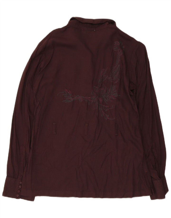 Camicetta camicia pullover da donna Diesel UK 18 XL Rayon floreale marrone