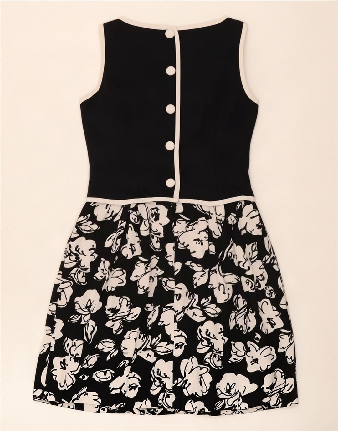 Abito basico senza maniche da donna Luisa Spagnoli IT 46 Large Nero floreale