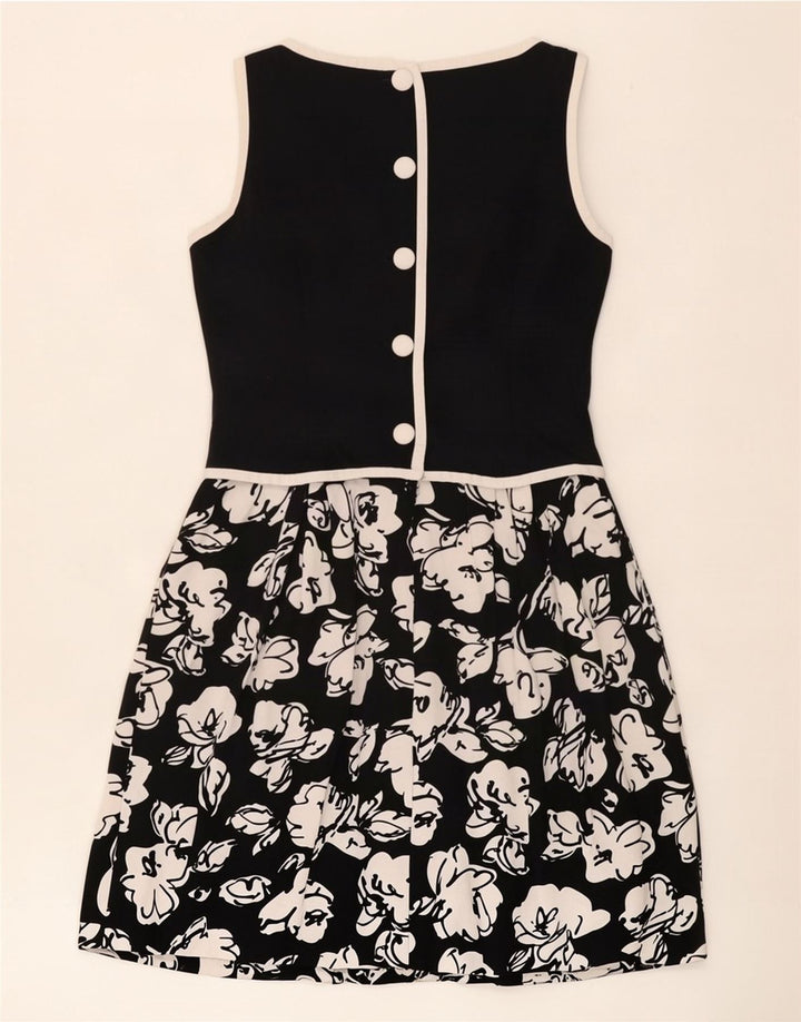 Abito basico senza maniche da donna Luisa Spagnoli IT 46 Large Nero floreale