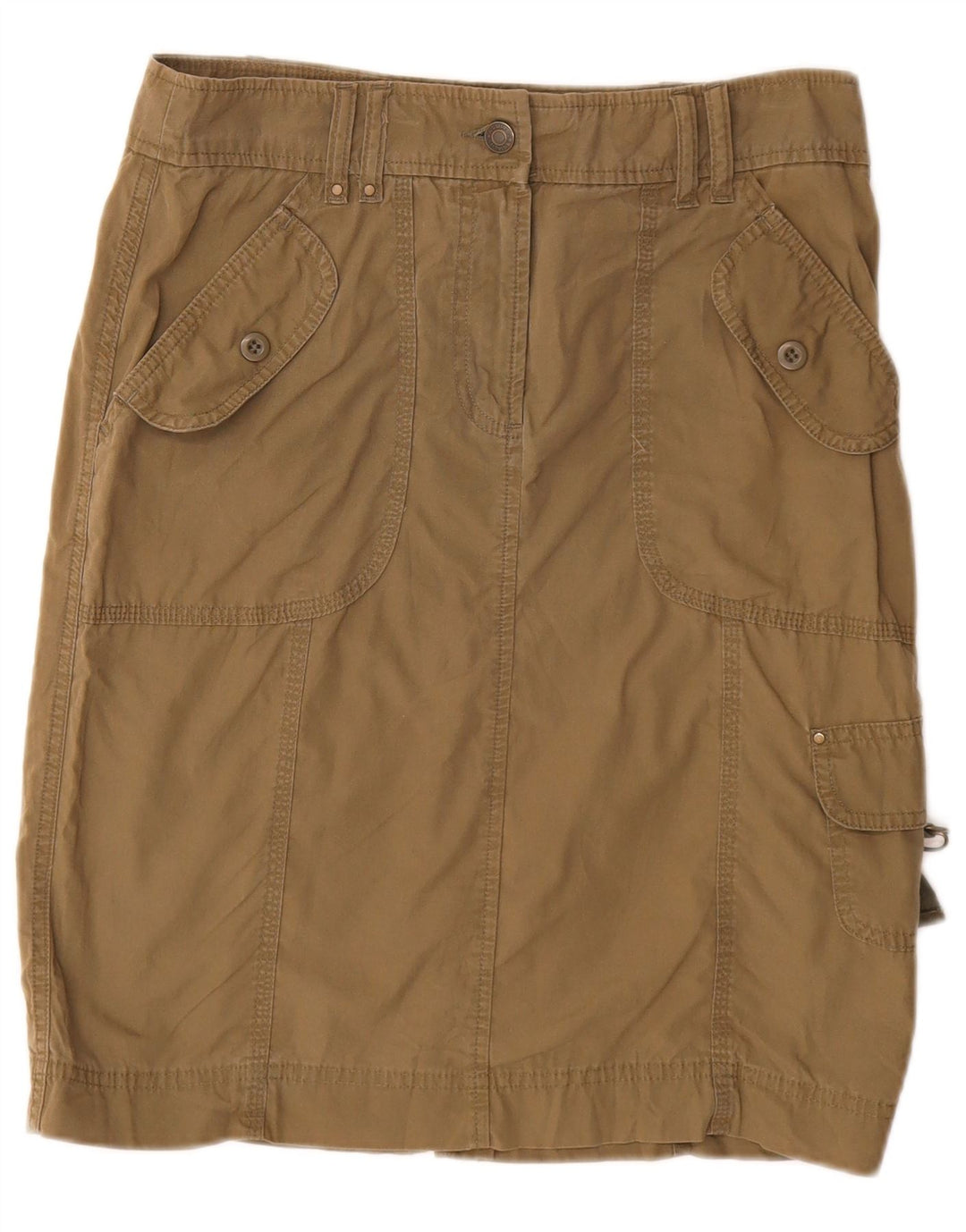 Gonna cargo da donna Marks & Spencer UK 10 piccola W28 cotone beige