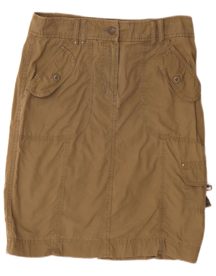 Gonna cargo da donna Marks & Spencer UK 10 piccola W28 cotone beige
