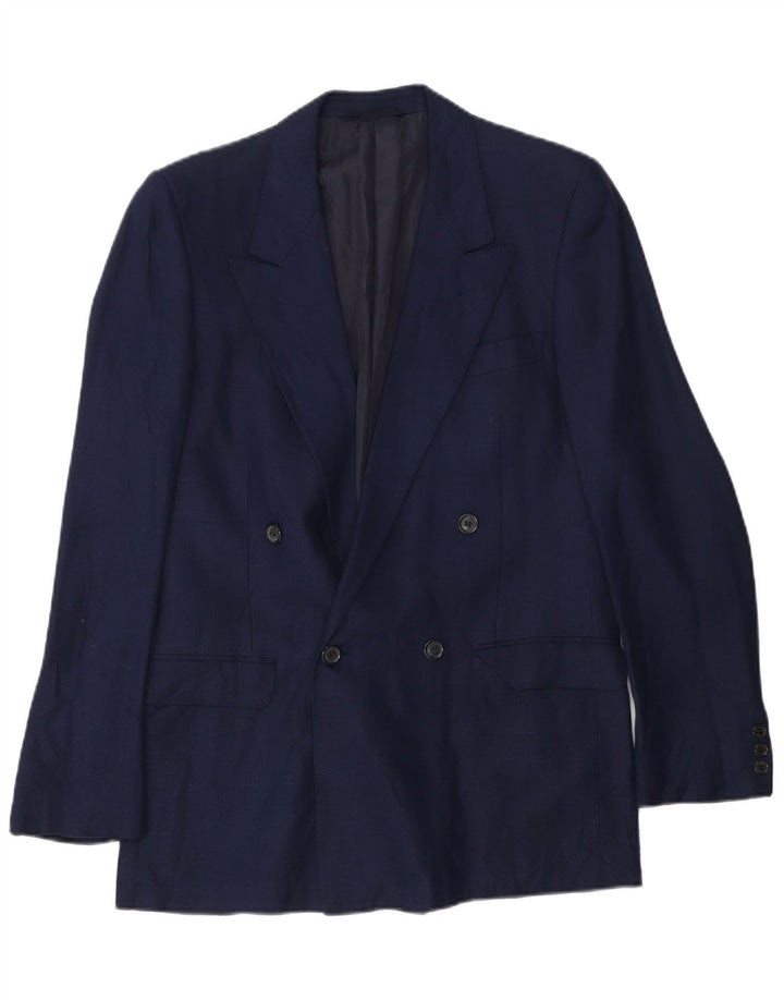 Giacca blazer doppiopetto da uomo San Remo IT 48 blu navy medio