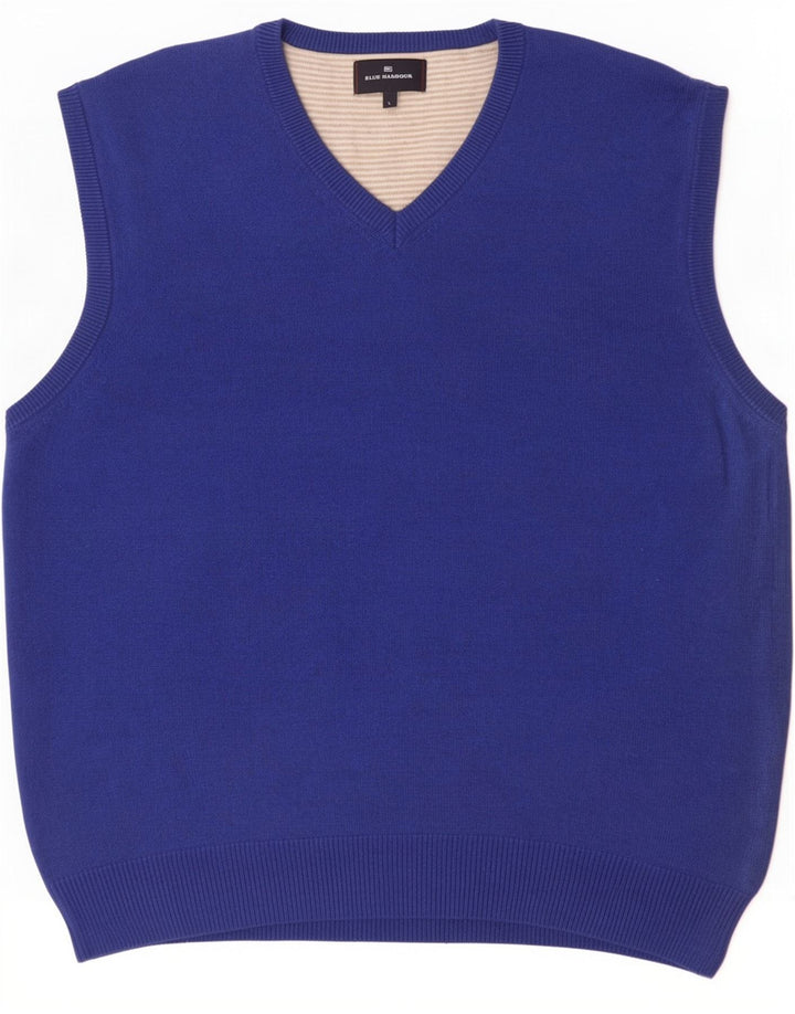 Canotta da uomo Marks & Spencer blu Harbour Vest grande in cotone