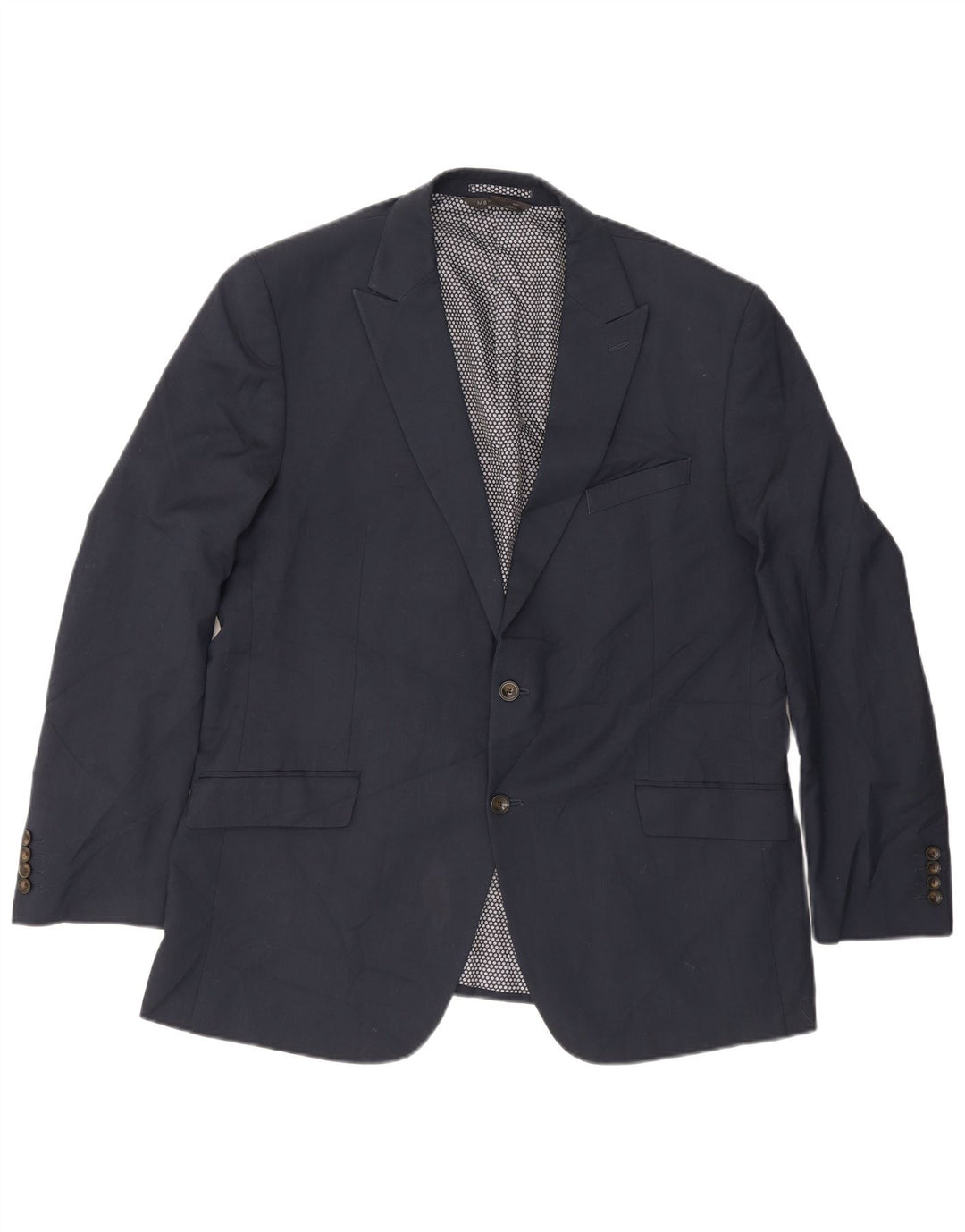 Giacca blazer a 2 bottoni da uomo Marks & Spencer UK 46 XL Blu navy