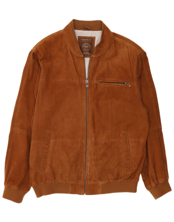 WESTBURY Giubbotto bomber in pelle scamosciata da uomo EU 54 2XL Pelle marrone