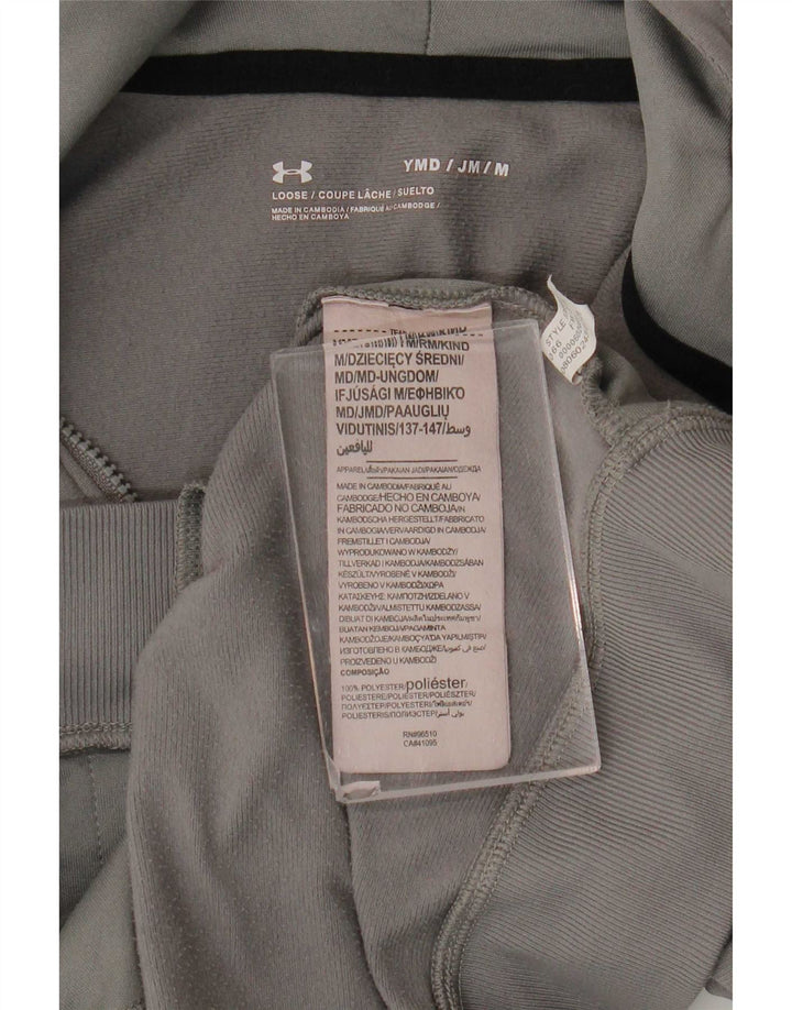 Felpa con cappuccio e zip per ragazzi Under Armour 9-10 anni Colorblock grigio medio