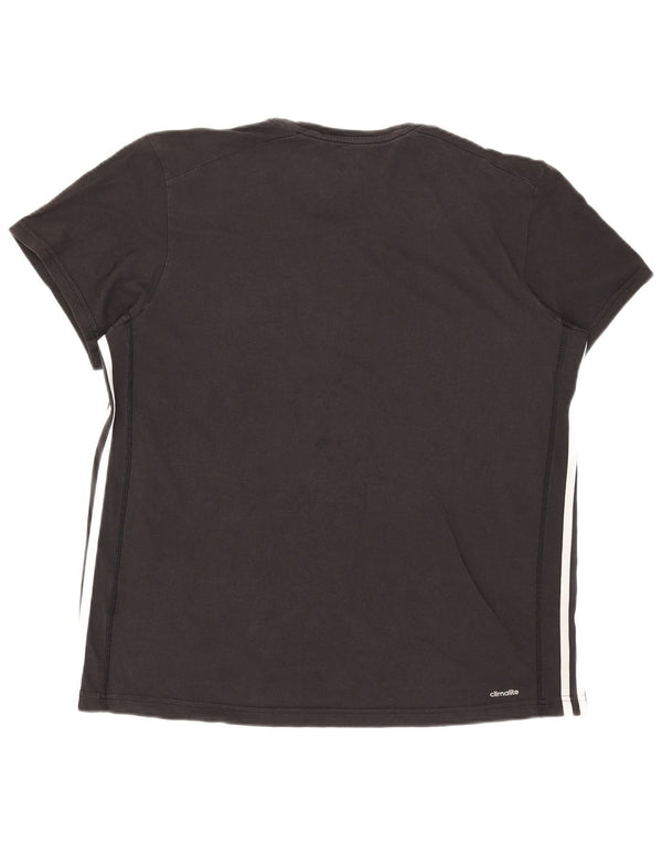 T-shirt Adidas Climalite da uomo Top XL in cotone nero