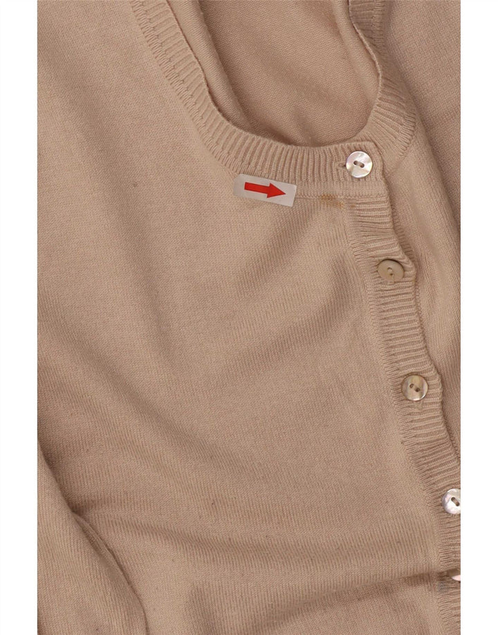Maglione cardigan da donna John Lewis UK 12 Viscosa beige medio