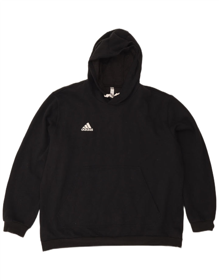 Felpa con cappuccio da uomo ADIDAS 2XL cotone nero
