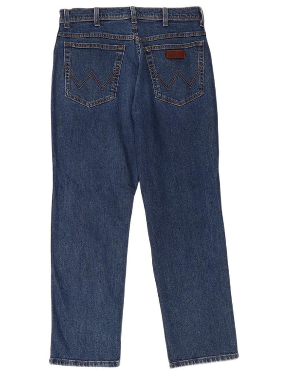Jeans dritti da uomo vestibilità regolare WRANGLER W34 L30 cotone blu