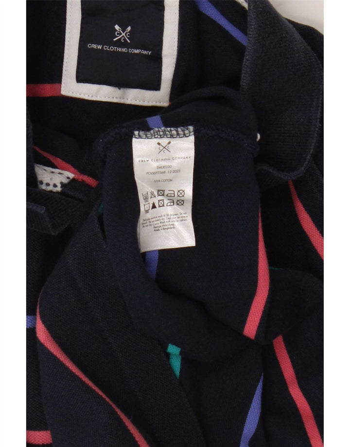 Crew Clothing Polo da uomo in cotone a righe medie blu navy