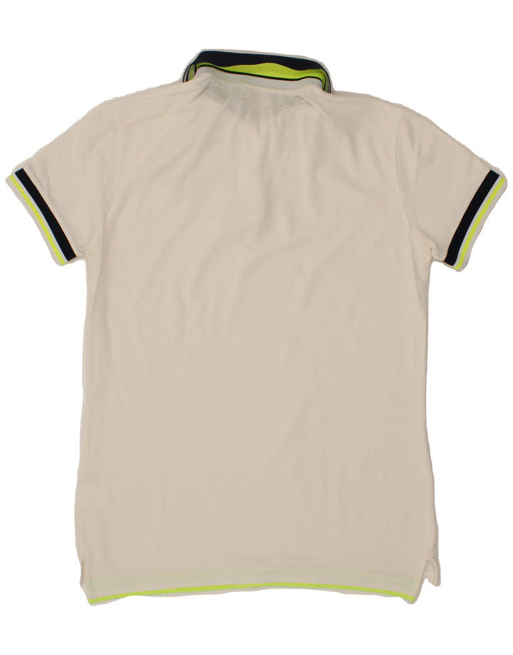 BLAUER Boys Polo Shirt 14-15 Years Large White Vintage Blauer and Second-Hand Blauer from Messina Hembry 