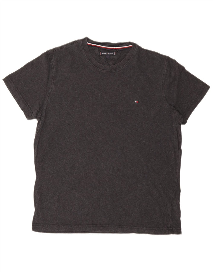 TOMMY HILFIGER T-shirt da uomo Top Large in cotone grigio