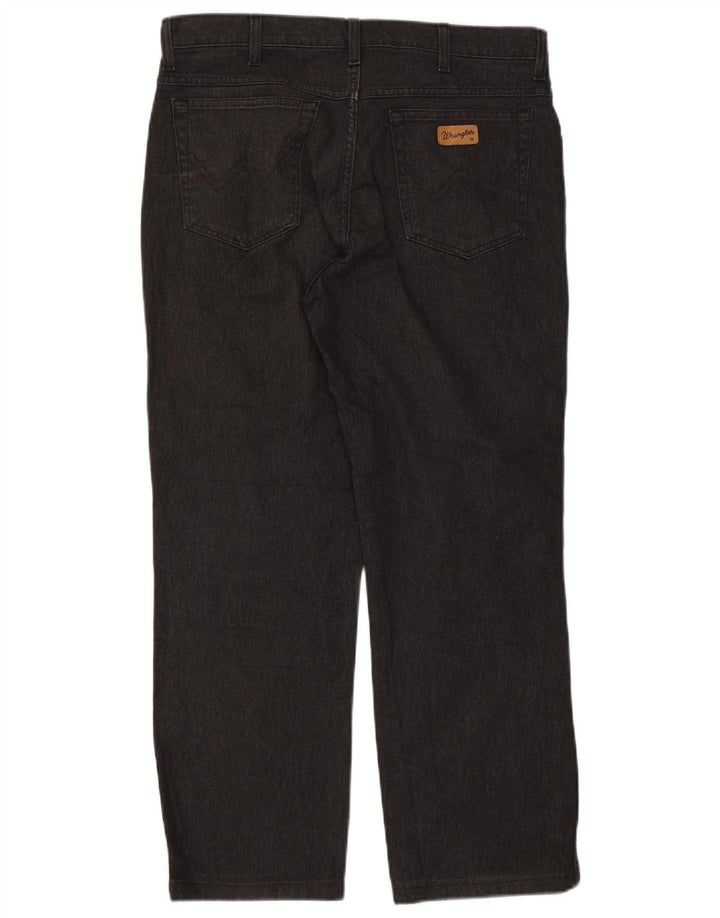 Jeans dritti elasticizzati Texas Wrangler da uomo W36 L28 cotone nero