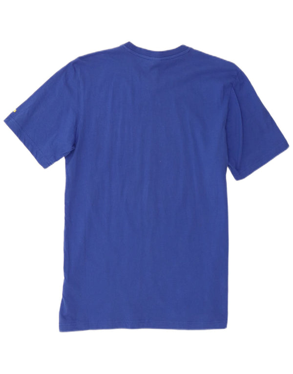 T-shirt grafica Adidas da uomo della maratona di Boston, in cotone blu medio