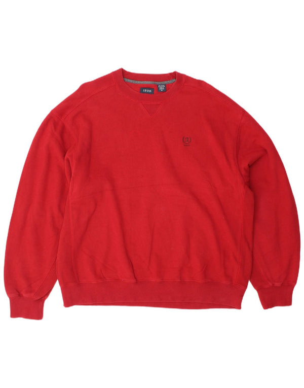 Felpa da uomo IZOD maglione XL rosso cotone