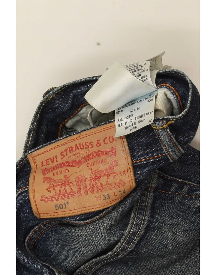 Levi's Uomo 501 Jeans dritti W33 L34 Cotone blu navy