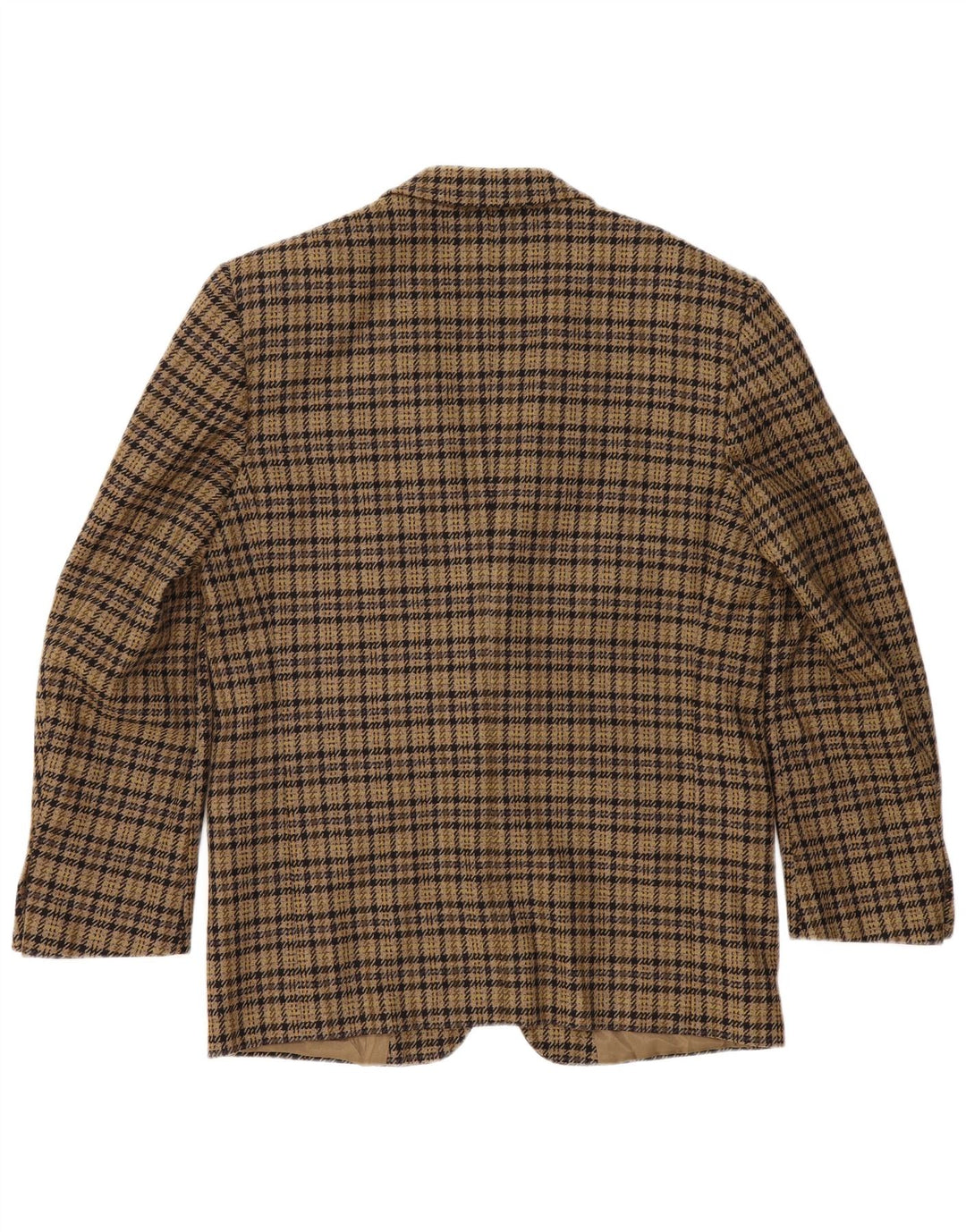 Giacca blazer da uomo a 2 bottoni Luigi Botto UK 40 grande lana pied de poule marrone