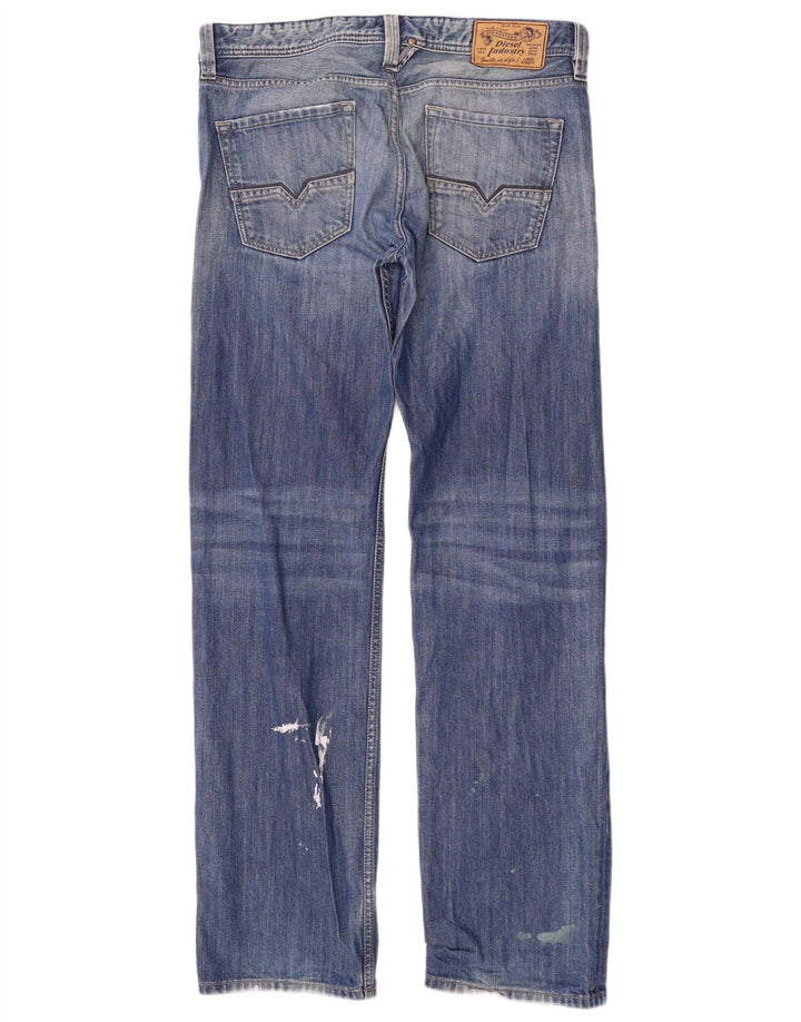 Jeans dritti da uomo Diesel W32 L33 in cotone blu