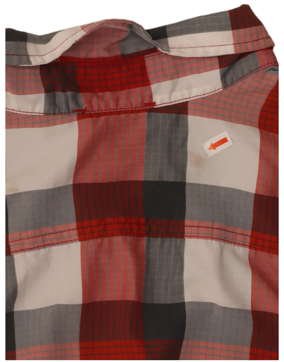 ORVIS Mens Short Sleeve Shirt 2XL Red Check Polyester