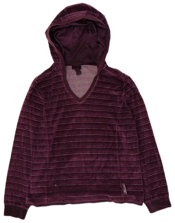 Maglione con cappuccio in velluto da donna Champion UK 16 Cotone a righe grandi viola